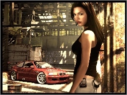 bmw, kobieta, Need For Speed Most Wanted, samochód